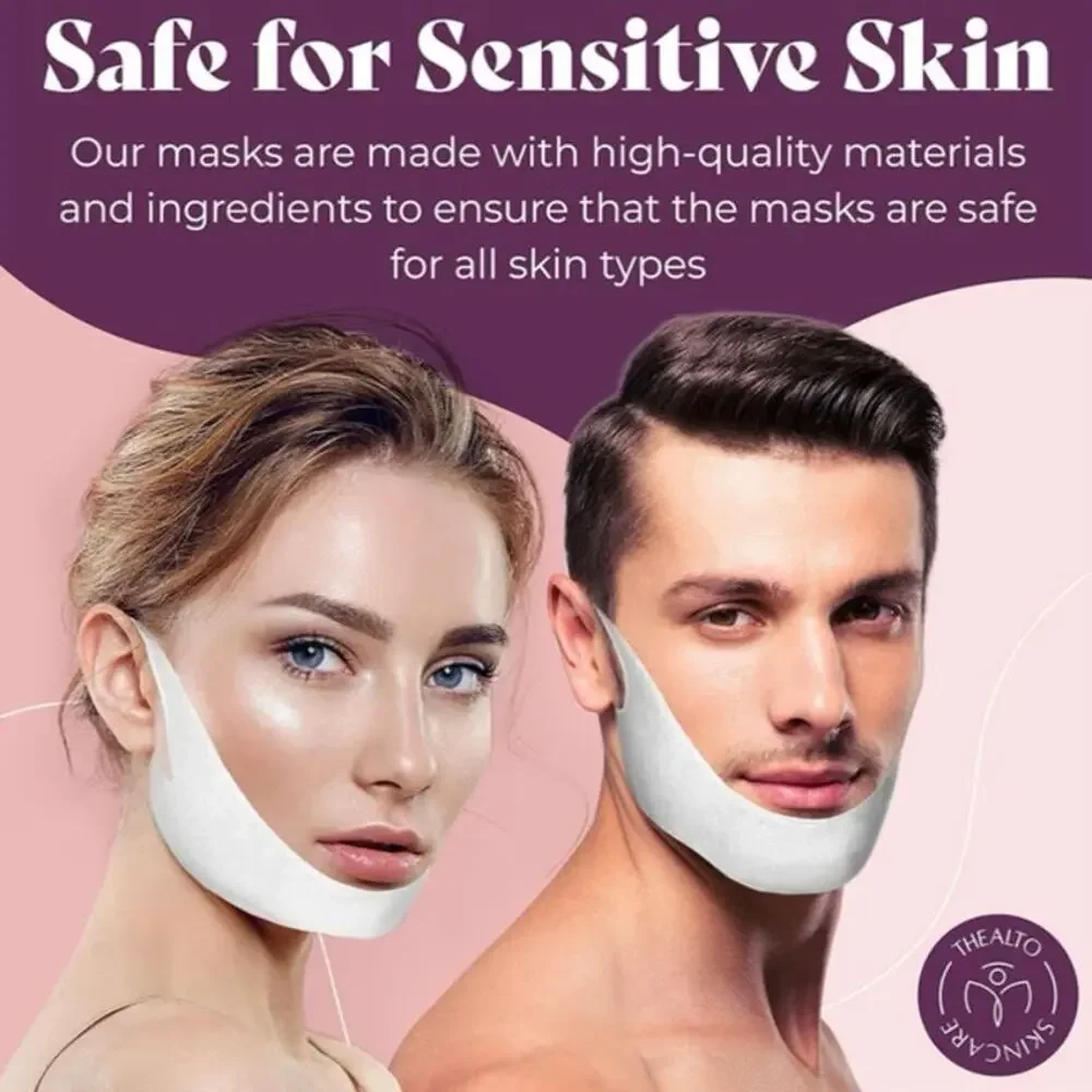 Thealto V Line Lifting Mask & Collagen Serum Set Double Chin Reducer Firming NEW